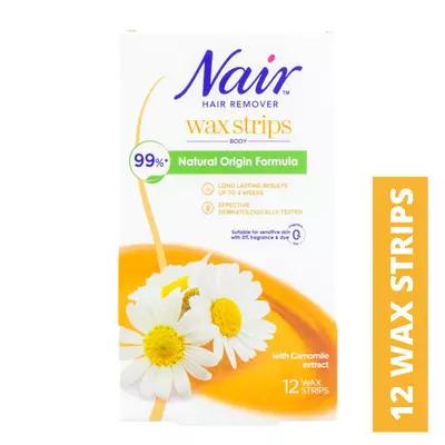 Nair Facial Wax Strips For Face With Camomile Extract 12 Wax Strips_thumbnail_image
