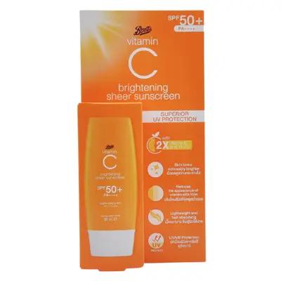 Boots Vitamin C Brightening Sheer Sunscreen SPF50+ PA++++ 30ml_thumbnail_image