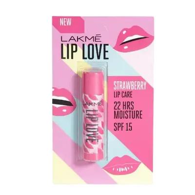 Lakme Lip Love Chapstick Strawberry With SPF 15, 4.5g_thumbnail_image