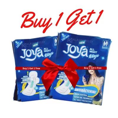 Joya Anti-Bacterial Sanitary Napkin All Night Wings 8 Pads Pack Buy 1 Get 1 Free_thumbnail_image