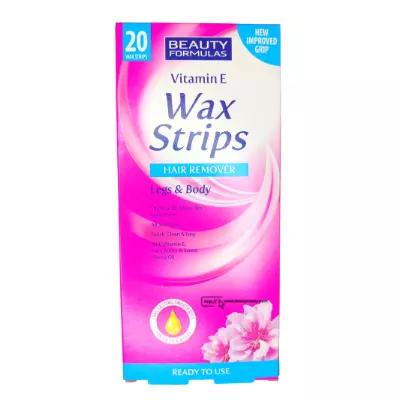 Beauty Formulas Vitamin E Wax Strips Legs & Body 20 Wax Strips_thumbnail_image