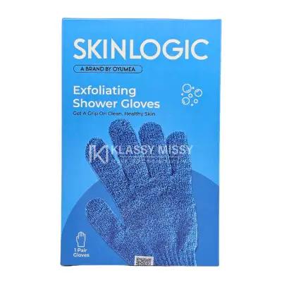 OYUMEA Bath and Body Exfoliating Body Gloves 1 Pair Blue_thumbnail_image