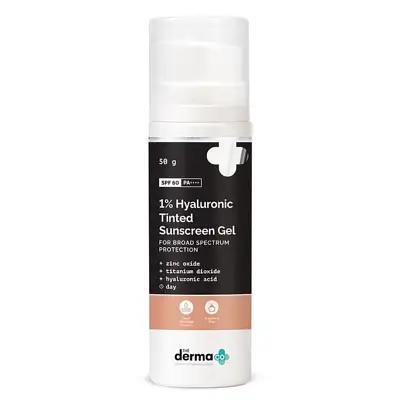 The Derma Co 1% Hyaluronic Tinted Sunscreen Gel SPF 60 PA++++ 50g_thumbnail_image