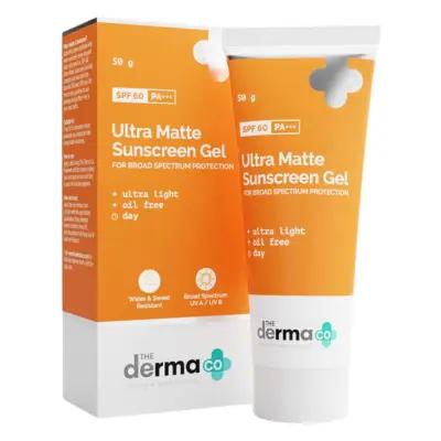 The Derma Co Ultra Matte Sunscreen Gel with SPF 60, Ultra Light Oil Free 50g_thumbnail_image