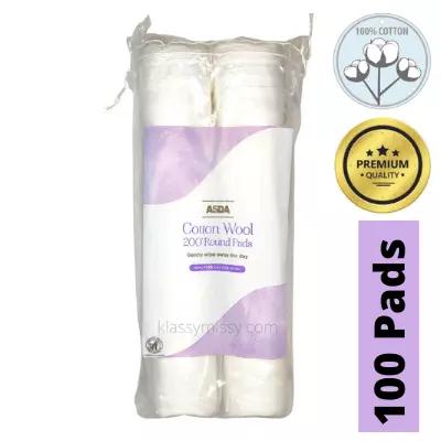 ASDA The Skin System Cosmetic Cotton Wool Pads 100 Pc_thumbnail_image