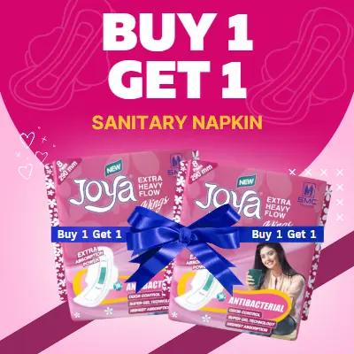 Joya Sanitary Napkin Extra Heavy Flow Wings 8 Pads Pack Buy 1 Get 1_thumbnail_image