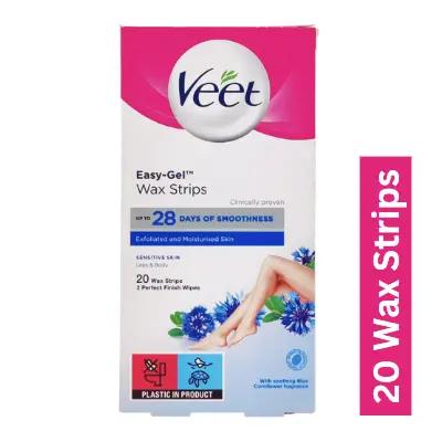 Veet Sensitive Skin Wax Strips Easy-Gel Body & Legs 20 Wax Strips_thumbnail_image