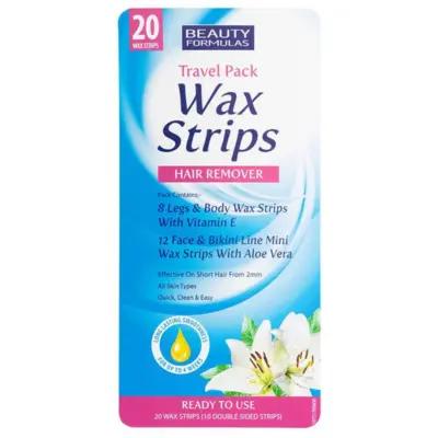 Beauty Formulas Travel Pack Wax Strips 20 Wax Strips_thumbnail_image