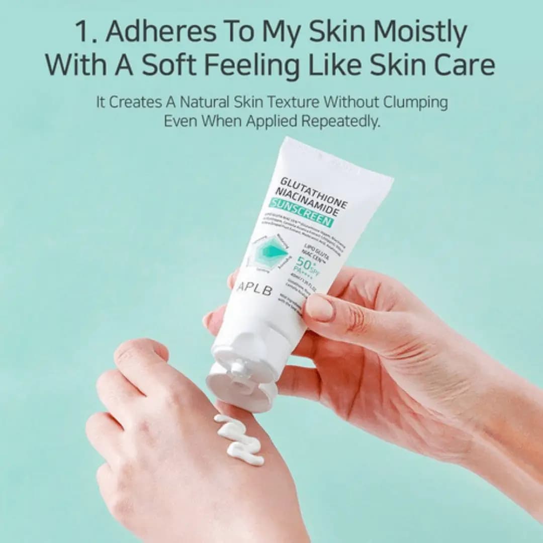 APLB Glutathione Niacinamide Sunscreen SPF50+ PA++++ 40ml APLB Glutathione Niacinamide Sunscreen SPF50+ PA++++ 40ml